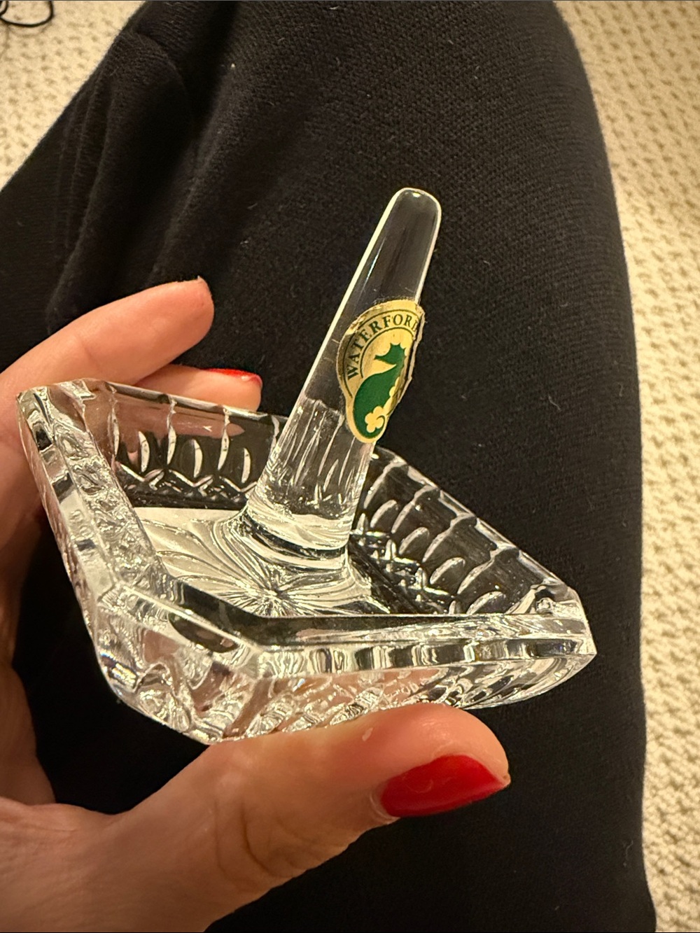 Waterford Lismore Clear Glass Ring Dish - Picture 3 of 5